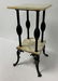 ANTIQUE VICTORIAN PAINTED METAL & ONYX SIDE TABLE - 2