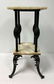 ANTIQUE VICTORIAN PAINTED METAL & ONYX SIDE TABLE - 3