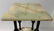 ANTIQUE VICTORIAN PAINTED METAL & ONYX SIDE TABLE - 4