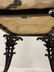 ANTIQUE VICTORIAN PAINTED METAL & ONYX SIDE TABLE - 7