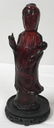 CHINESE CARVED AMBER GUANYIN BODHISATTVA SCULPTURE