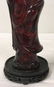 CHINESE CARVED AMBER GUANYIN BODHISATTVA SCULPTURE - 4