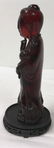 CHINESE CARVED AMBER GUANYIN BODHISATTVA SCULPTURE - 5