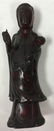 CHINESE CARVED AMBER GUANYIN BODHISATTVA SCULPTURE - 9