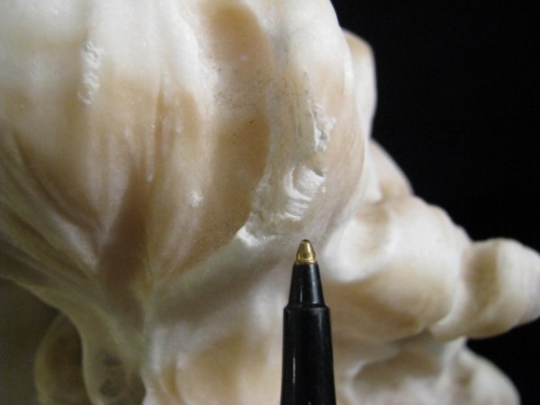 19TH C. CARVED ALABASTER BUST OF A YOUNG WOMAN - 9