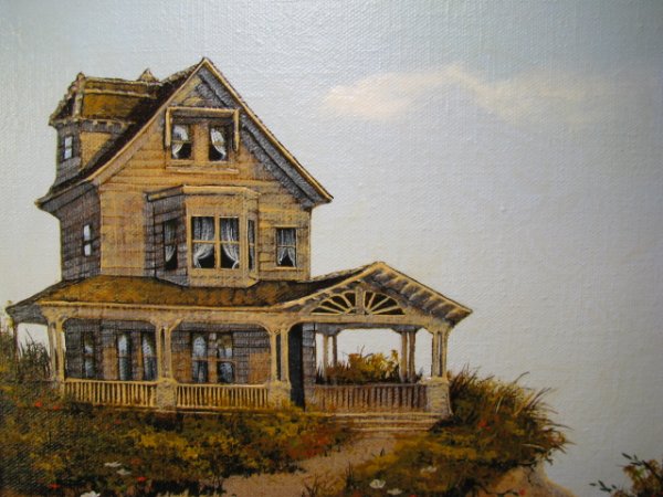 CAROL SADOWSKI OIL PAINTING VICTORIAN HOUSE ON A  - 2