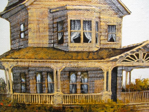 CAROL SADOWSKI OIL PAINTING VICTORIAN HOUSE ON A  - 3