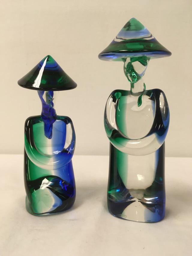 TWO SEGUSO MURANO SOMMERSO GLASS FIGURES (1 of 6)