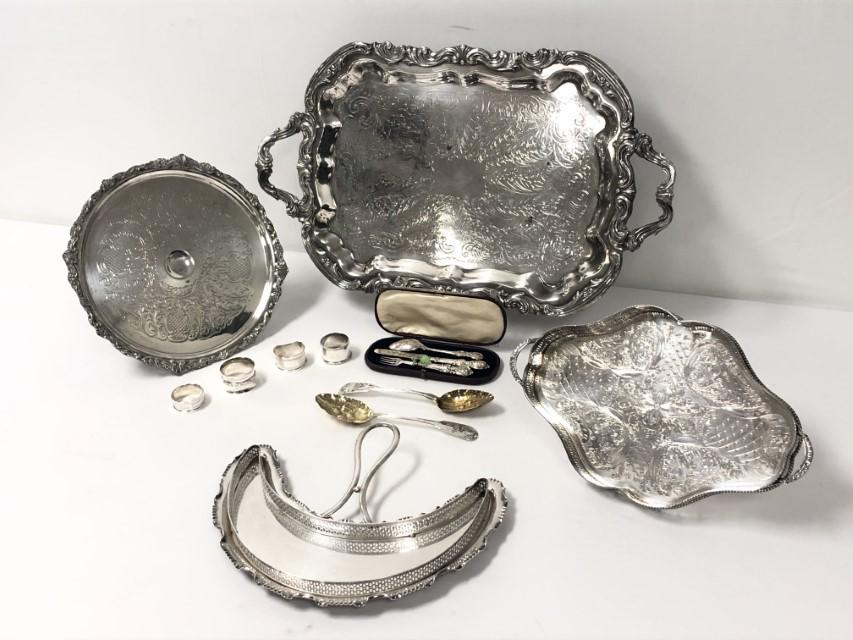 ASSORTED STERLING SILVER & SILVER PLATED TABLEWARE (1 of 12)