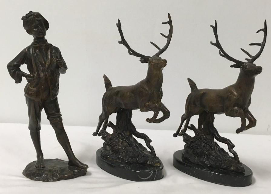 TWO ANTIQUE BRONZE SCULPTURES, A. BOFILL, ETC (1 of 14)