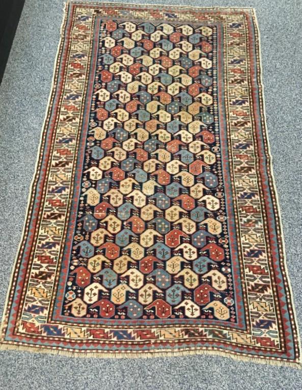 ANTIQUE SHIRVAN PERSIAN HAND KNOTTED RUG (1 of 14)