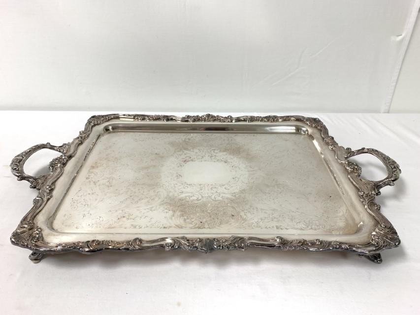 LARGE SHERIDAN SILVER PLATED SERVING TRAY (1 of 14)