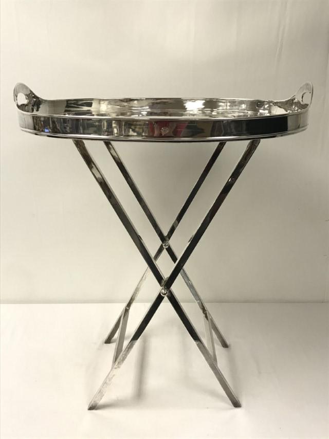 VINTAGE SILVER PLATED TRAY & STAND TABLE (1 of 13)