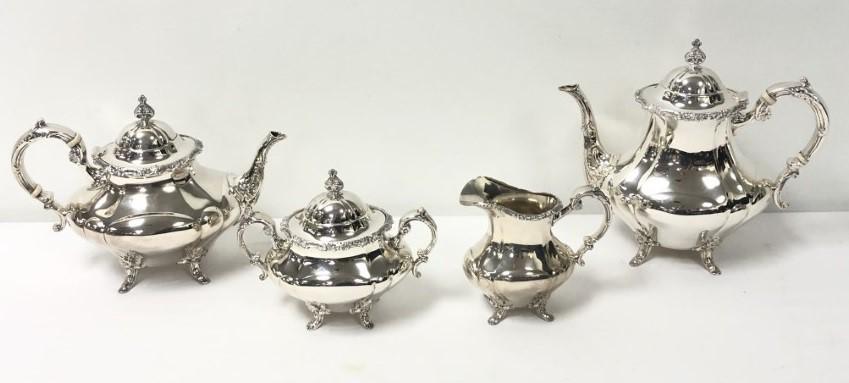 REED & BARTON "GEORGIAN ROSE" STERLING SILVER TEA (1 of 8)