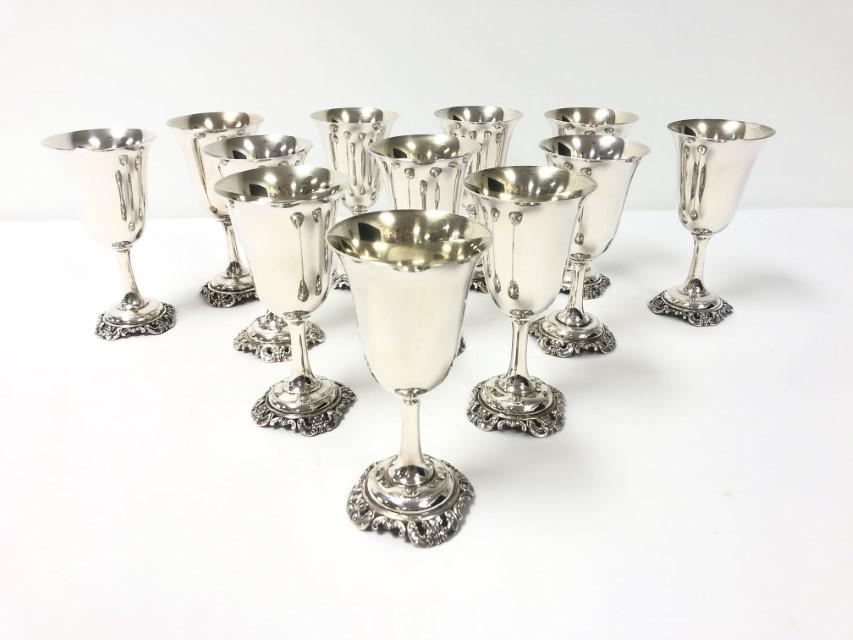 12 WALLACE GRAND BAROQUE STERLING SILVER GOBLETS (1 of 5)