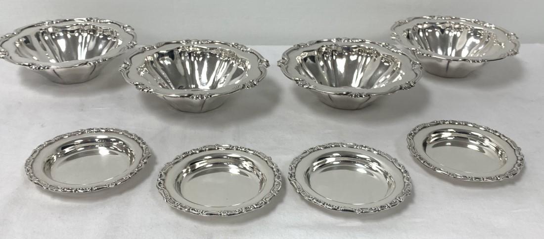 PERUVIAN STERLING SILVER BOWLS & COASTERS, 8 PCS (1 of 17)
