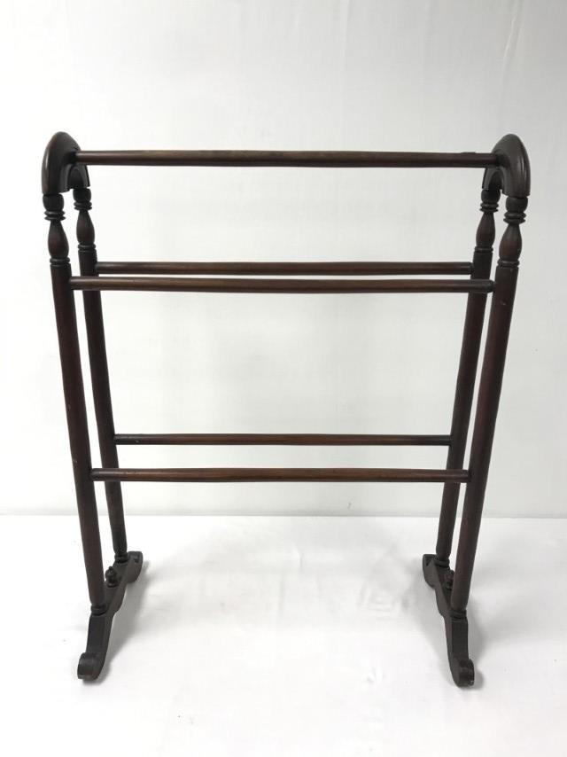 ANTIQUE MID 19TH CENTURY MAHOGANY TOWEL RACK (1 of 18)