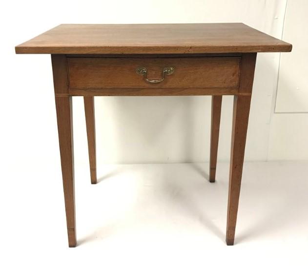 ANTIQUE HEPPLEWHITE WALNUT ONE DRAWER STAND (1 of 20)