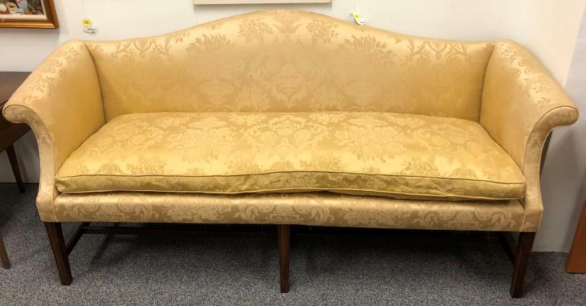 ENGLISH GEORGE III MAHOGANY CAMELBACK SOFA (1 of 16)