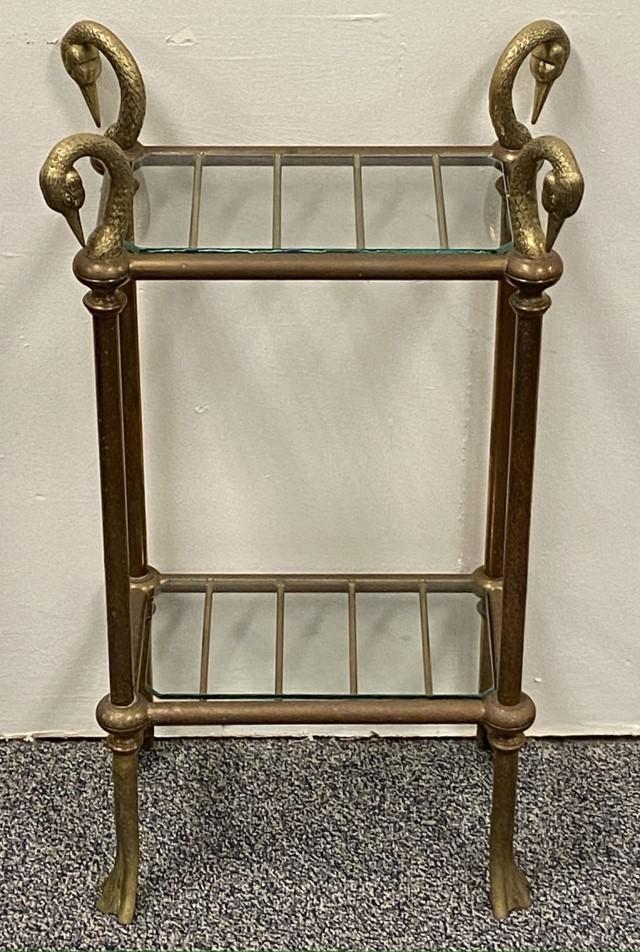 VINTAGE ITALIAN FIGURAL BRASS SIDE TABLE (1 of 10)
