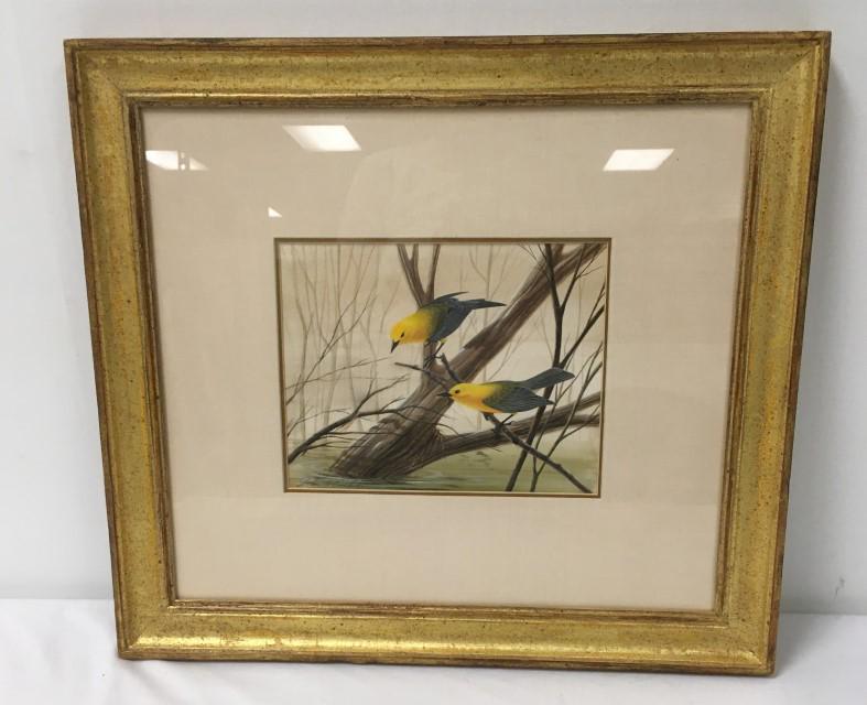 JOHN A. RUTHVEN GOUACHE PAINTING: P. WARBLER (1 of 12)