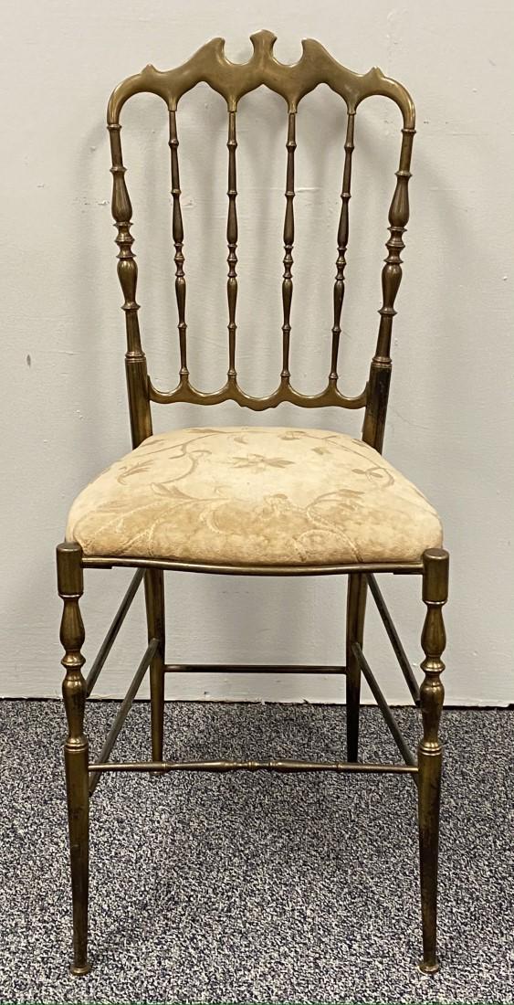 VINTAGE CAST BRASS SIDE CHAIR (1 of 14)