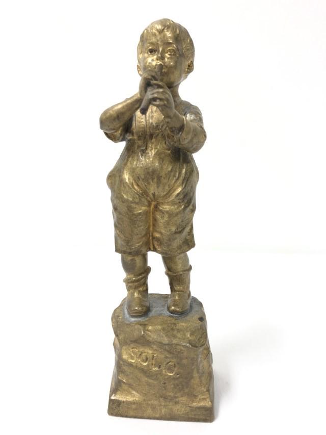 ANTIQUE ALBERT ROLLE GILT BRONZE SCULPTURE: SOLO (1 of 13)