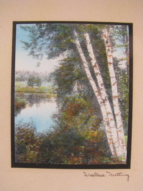 WALLACE NUTTING HAND COLORED PHOTOGRAPH SIGNED
