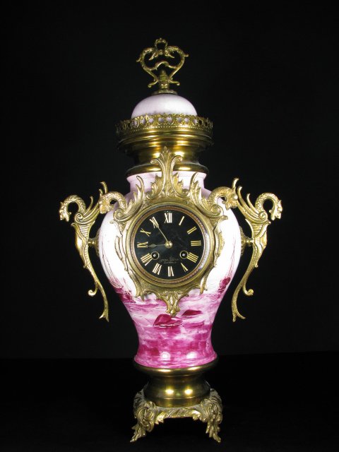HENRI DUVAL SURESNES FRENCH PORCELAIN CLOCK