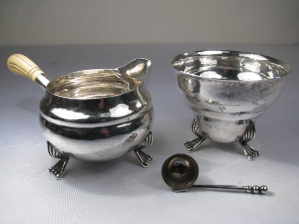 DEMATTEO 7 PC STERLING SILVER BLOSSOM TEA SET - 2