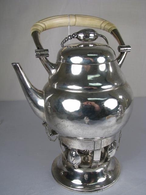 DEMATTEO 7 PC STERLING SILVER BLOSSOM TEA SET - 6