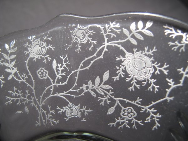 7 PIECES GLASS AND STERLING MOUNTED GLASS OBJECTS - 6