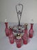 313: ANTIQUE AMERICAN VICTORIAN CRANBERRY GLASS CRUET - 3