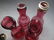 313: ANTIQUE AMERICAN VICTORIAN CRANBERRY GLASS CRUET - 5