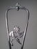 313: ANTIQUE AMERICAN VICTORIAN CRANBERRY GLASS CRUET - 7