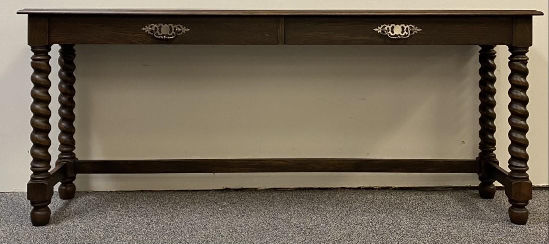 LONG JACOBEAN STYLE OAK HALLWAY / SOFA TABLE (1 of 16)