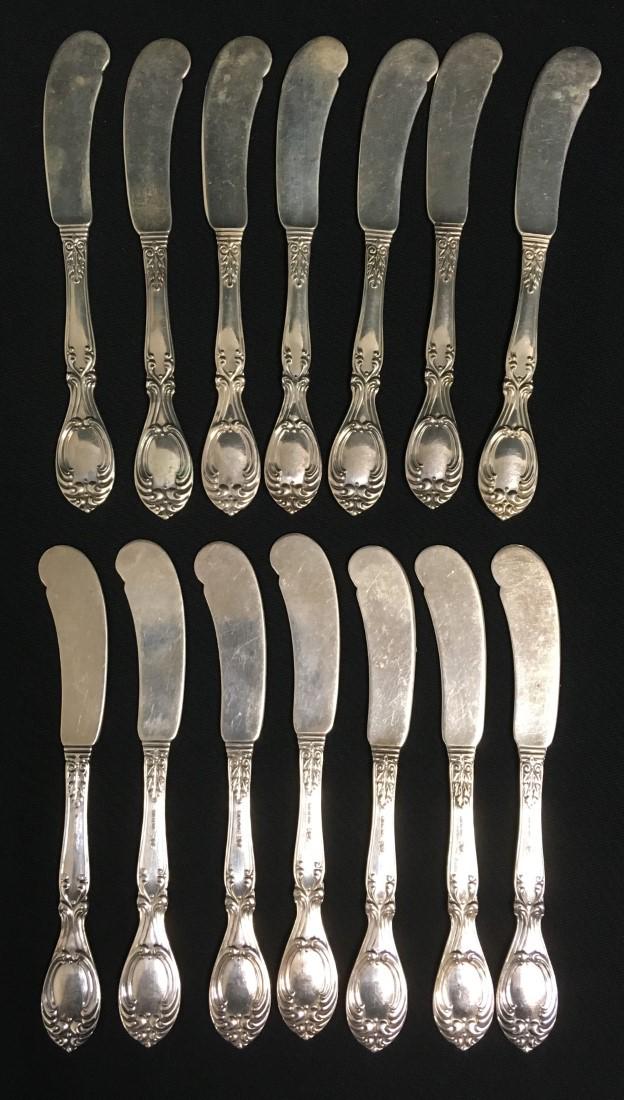 WHITING STERLING SILVER BUTTER KNIVES: 14P, 14.8TR (1 of 3)
