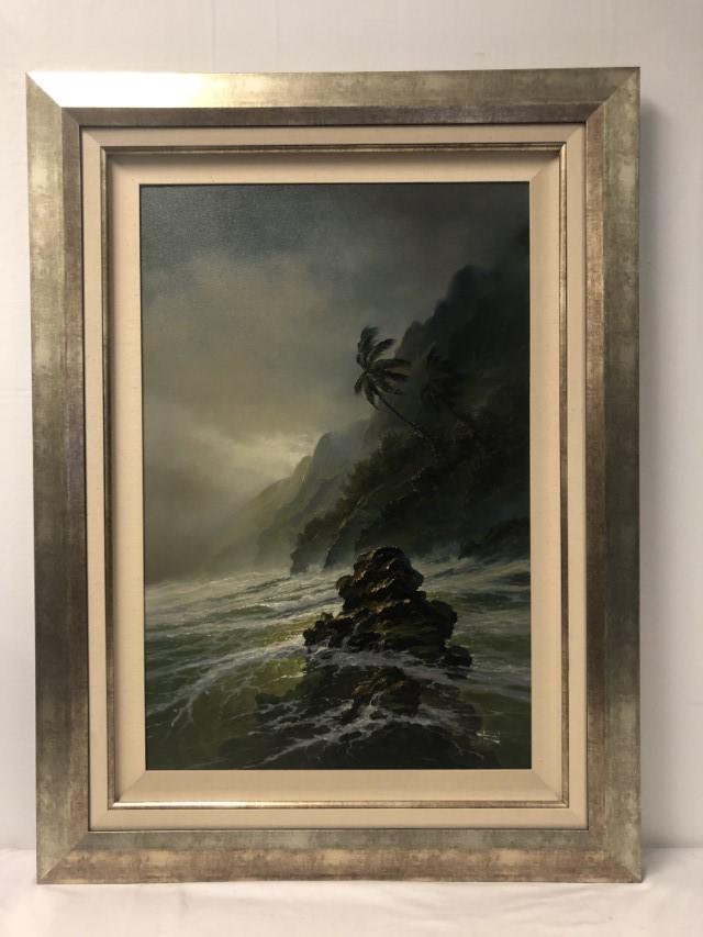 AROZI OIL ON CANVAS PAINTING: HIGH TIDE AT NORTH S (1 of 12)