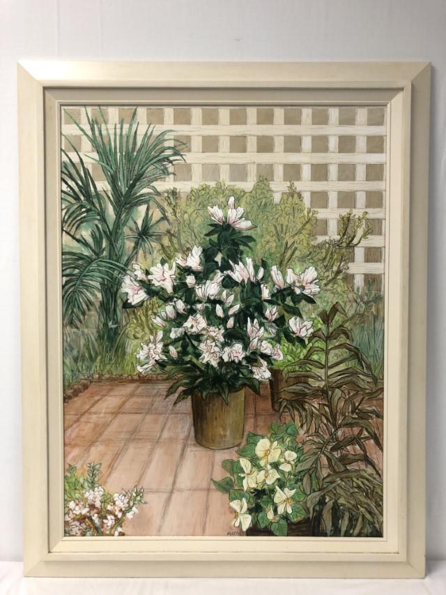 GUY MACCOY OIL ON CANVAS PAINTING: GREENHOUSE (1 of 9)