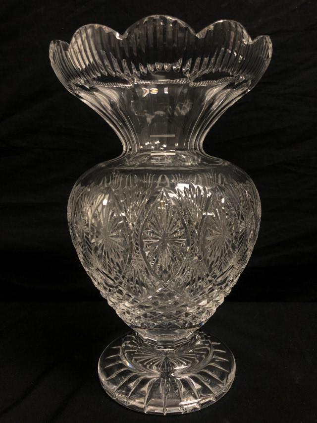 WATERFORD MASTER CUTTER FOOTED CENTERPIECE VASE (1 of 8)