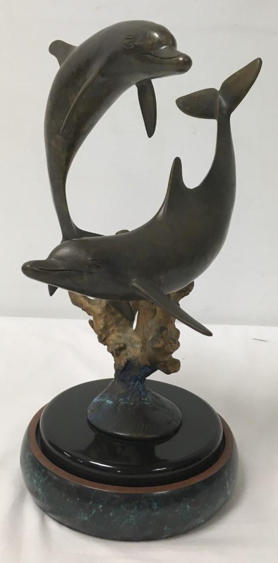 DALE EVERS BRONZE SCULPTURE: TWO DOLPHINS (1 of 10)