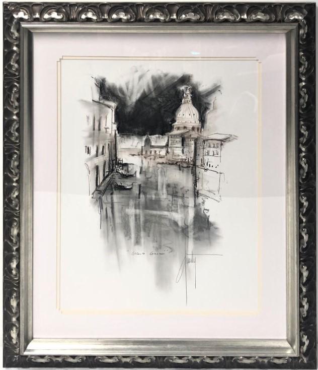 STEVE QUARTLY CHARCOAL DRAWING: "GRAND CANAL" (1 of 10)