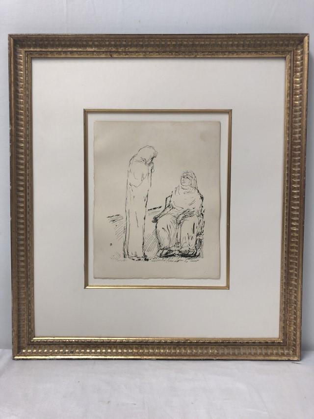 FRAMED PIERRE BONNARD LITHOGRAPH: DEUX FEMMES (1 of 10)