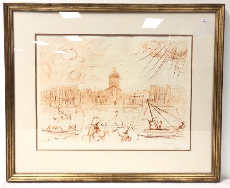 FRAMED ETCHING SIGNED DALI -ACADEMIE DES BEAUX ART (1 of 10)