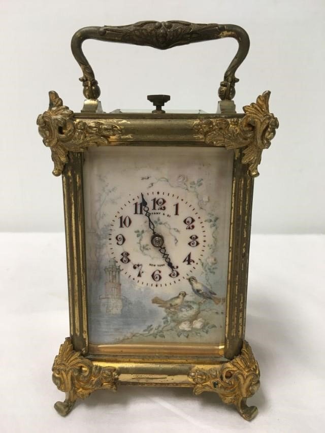 TIFFANY & CO HAND PAINTED REPEATER CARRIAGE CLOCK (1 of 11)