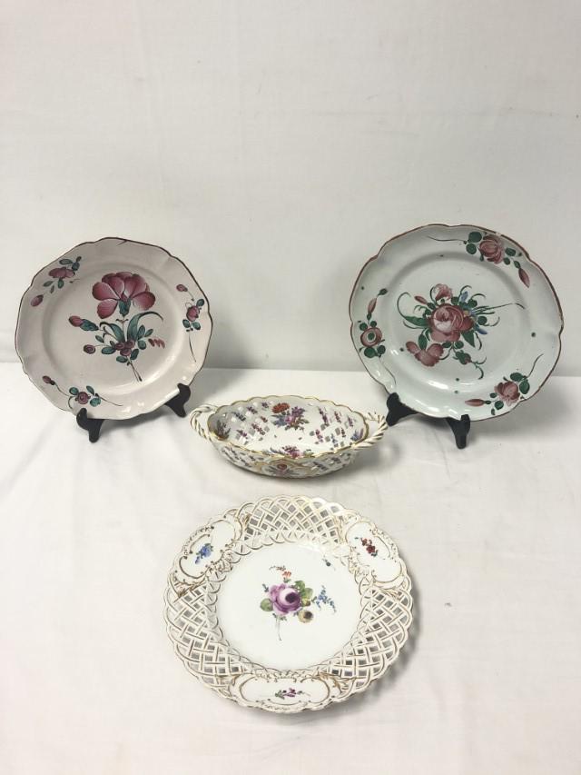 18TH C EUROPEAN PORCELAIN: LES ISLETTES MEISSEN 4P (1 of 20)