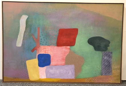 ROBERT NATKIN ABSTRACT ACRYLIC ON CANVAS PAINTING