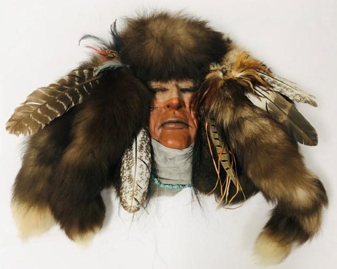 NATIVE AMERICAN FACE SCULPTURE: SILENT BEAR (1 of 16)