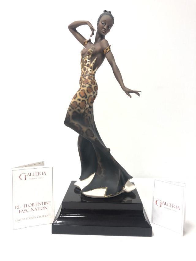 PAOLO LEONCINI SCULP. FOR GIUSEPPE ARMANI THE FIRE: Paolo Leoncini sculpture for Giuseppe Armani and the Galleria by Florence Studio. Measures 22.5" tall. Titled "The Fire", model 2229E. Limited Artist's Proof from an edition of 1500. Includes COA. Con