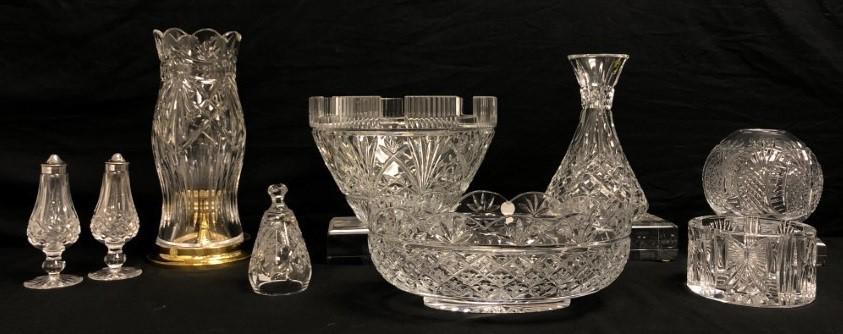 ASSORTED WATERFORD CUT CRYSTAL: 9 PCS (1 of 18)